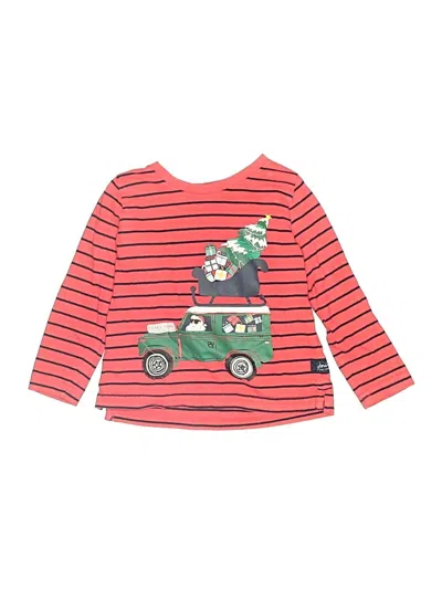 Pre-owned Joules Kids' Long Sleeve Top Red Tops