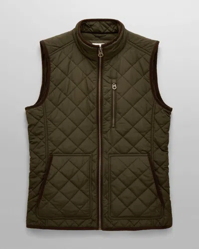 Joules Maynard Mens Quilted Gilet In Green