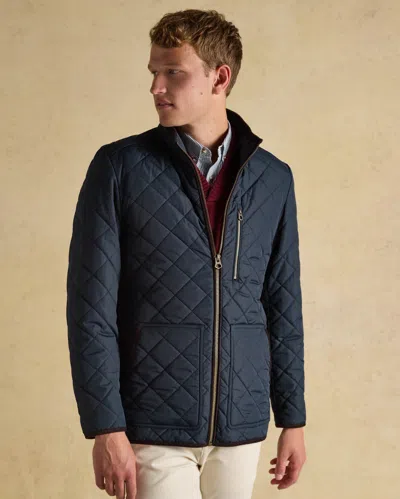 Joules Maynard Mens Quilted Jacket In Navy