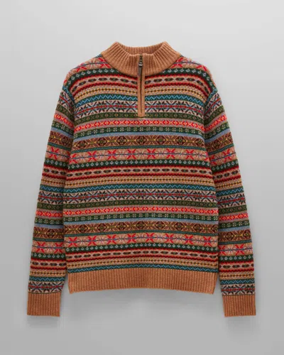 Joules Mens 1/4 Zip Fairisle Jumper In Multi