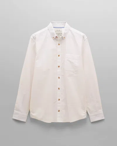 Joules Mens Classic Fit Plain Oxford Shirt In Neutral