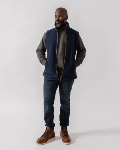 Joules Mens Heritage Fleece Gilet In Blue