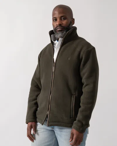 Joules Mens Heritage Full Zip Fleece In Dark Green