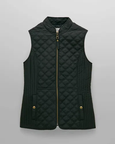 Joules Minx Womens Diamond Quilt Gilet In Black