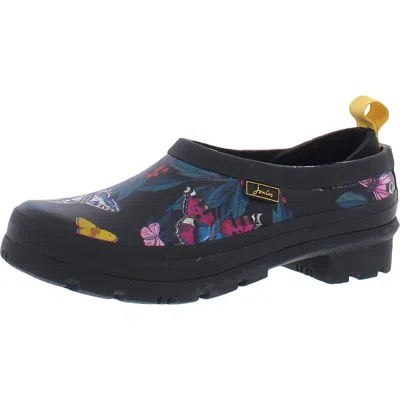Joules Pop On Womens Waterproof Slip On Rain Boots In Black