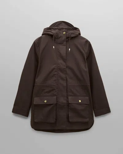 Joules Portwell Womens Raincoat In Chocolate Brown