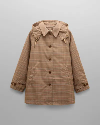Joules Rainmore Womens Waterproof Button Through Raincoat In Tweed Check