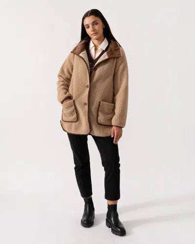 Joules Sadie Longline Jacket In Neutral