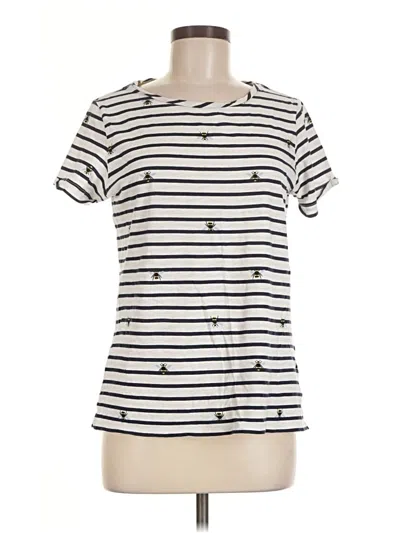 Pre-owned Joules Short Sleeve Henley Shirt In Ivory