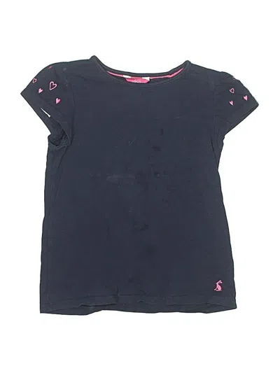 Pre-owned Joules Kids' Short Sleeve Top Blue Crew Neck Tops