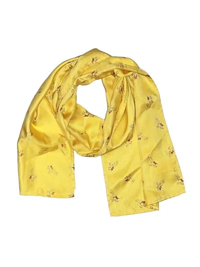 Pre-owned Joules Silk Scarf In Yellow