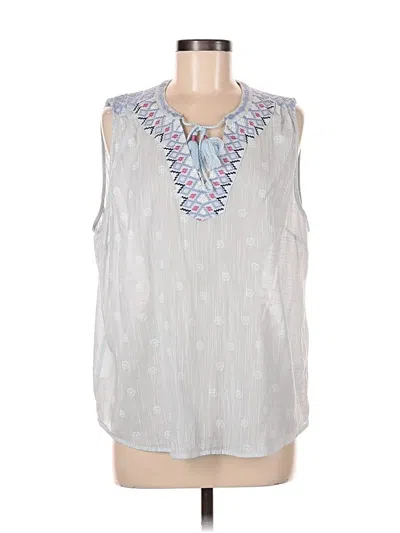 Pre-owned Joules Sleeveless Blouse In Blue
