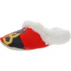 Joules Slippet Luxe Womens Fleece Lining Felt Applique Scuff Slippers In Red