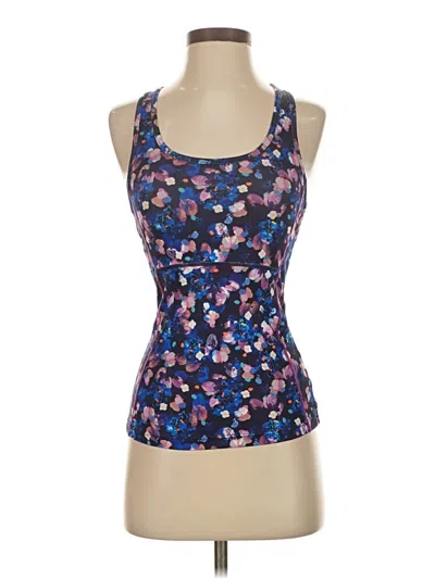 Pre-owned Joules Tank Top Blue Floral Pattern Strapless Neckline Tops