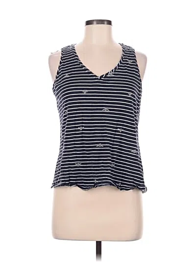 Pre-owned Joules Tank Top Blue Plunge Neckline Tops
