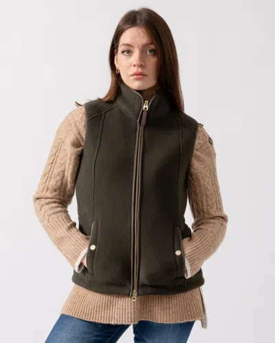 Joules Womens Heritage Gilet In Brown