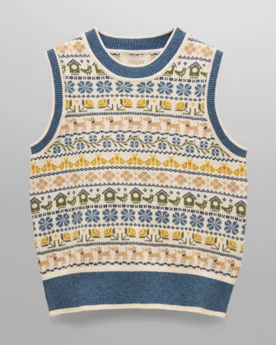 Joules Womens Intarsia Knitted Tank Top In Multi