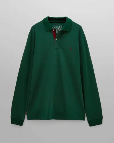 Joules Woody Mens Long Sleeve Polo Shirt In Green