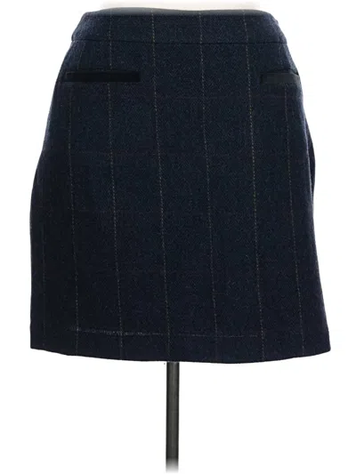 Pre-owned Joules Wool Skirt In Blue