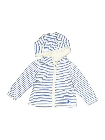 Pre-owned Joules Babies' Zip Up Hoodie In White