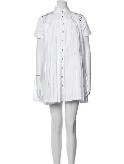 Pre-owned Jourden Mini Dress In White