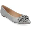 Journe Collection Collection Women's Judy Wide Width Flat In Silver