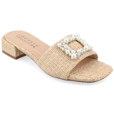 Journe Collection Collection Women's Tru Comfort Foam Justina Sandals In White