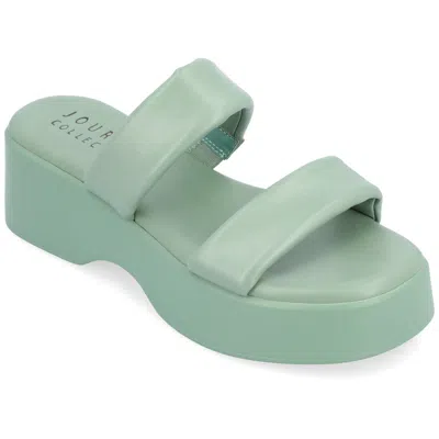 Journe Collection Collection Women's Tru Comfort Foam Veradie Sandals In Green