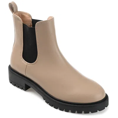 Journe Collection Collection Women's Tru Comfort Foam Wide Width Kenova Bootie In Beige