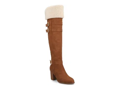 Journee Alyza Overtheknee Boot In Brown