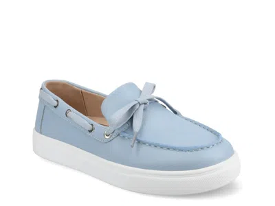 Journee Annamaria Boat Shoe In Blue