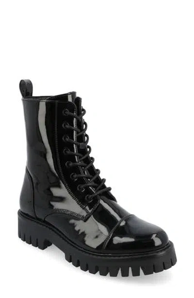 Journee Collection Aaley Bootie In Patent/black