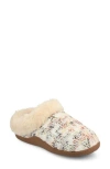 Journee Collection Adiah Faux Fur Trim Slipper In Beige