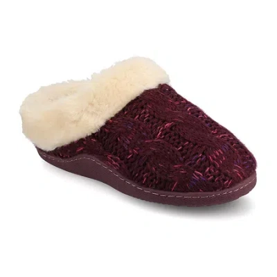 Journee Collection Adiah Womens Clog Slippers In Burgundy