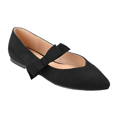 Journee Collection Aizlynn Womens Pointed Closed Toe Ballet Flats In Black