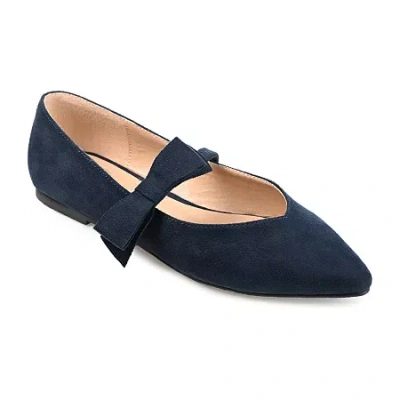 Journee Collection Aizlynn Womens Pointed Closed Toe Ballet Flats In Blue