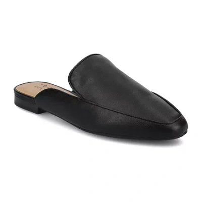 Journee Collection Akza Womens Square Mules In Black