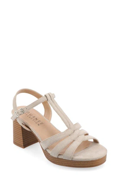 Journee Collection Alyce Block Heel T-strap Platform Sandal In Multi