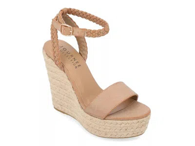 Journee Collection Andiah Espadrille Wedge Sandal In Brown