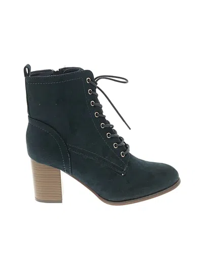 Pre-owned Journee Collection Ankle Boots In Blue