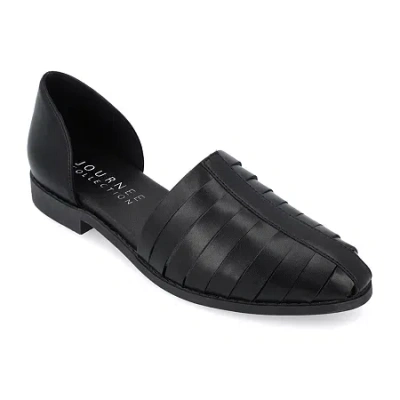 Journee Collection Anyah Womens Pointed Ballet Flats In Black