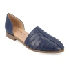 Journee Collection Anyah Womens Pointed Ballet Flats In Blue