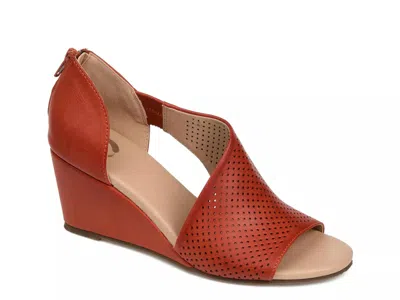 Journee Collection Aretha Wedge Sandal In Brown