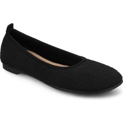 Journee Collection Womens Round Closed Toe Ballet Flats In Black