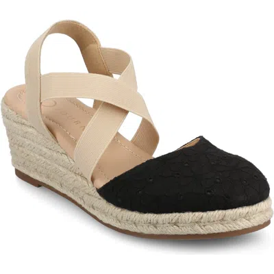 JOURNEE COLLECTION JOURNEE COLLECTION ASHLEE ESPADRILLE WEDGE PUMP