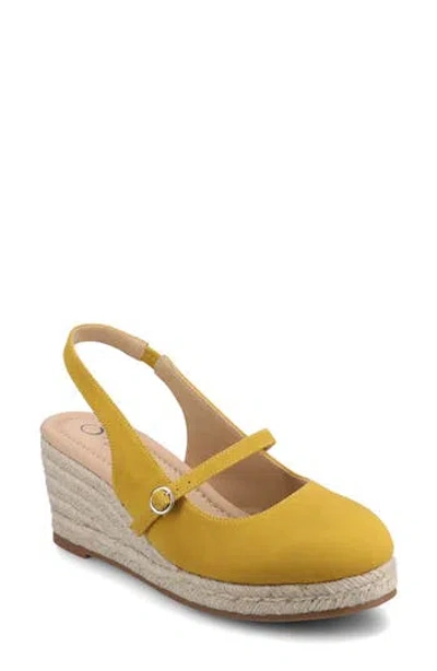 Journee Collection Womens Asmyna Wedge Sandals In Yellow