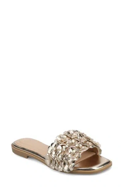 Journee Collection Azalea Slide Sandal In Gold