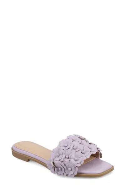 Journee Collection Azalea Slide Sandal In Purple