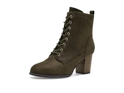 Journee Collection Baylor Bootie Women's Shoes Olive: 7 M, Synthetic In Multi