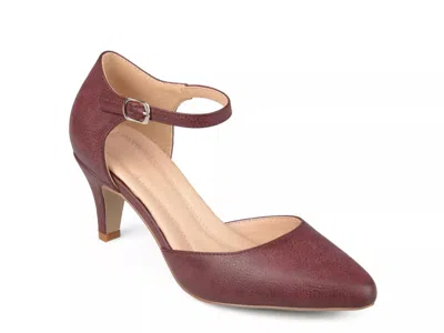Journee Collection Bettie Pump In Burgundy